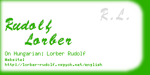 rudolf lorber business card